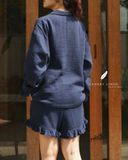  Ruffe Set - Xanh navy 