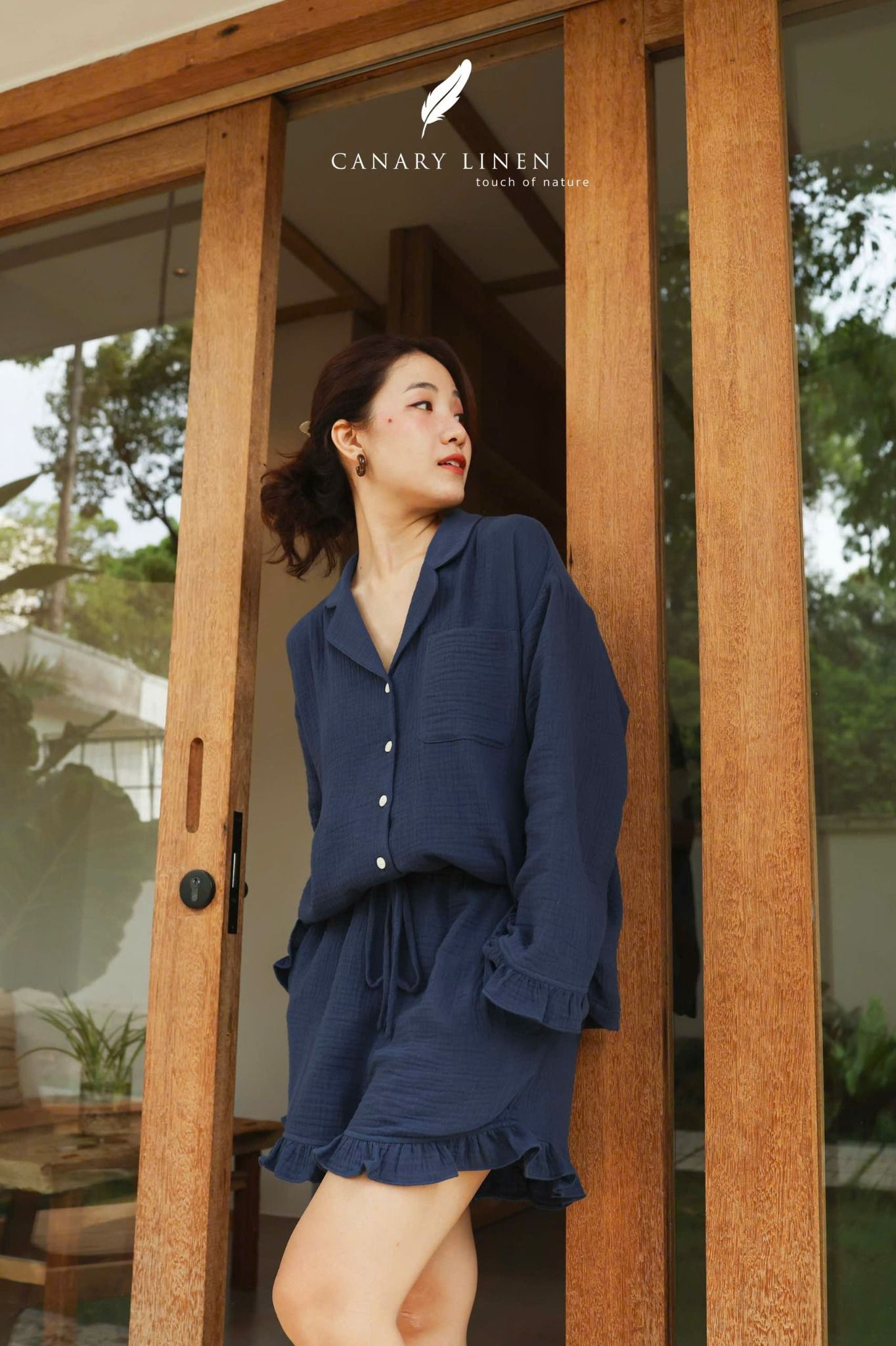  Ruffe Set - Xanh navy 