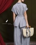  Eline Blazer - Xám đậm sọc 