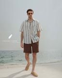  SharpLine Shirt - Sọc hồng xanh 