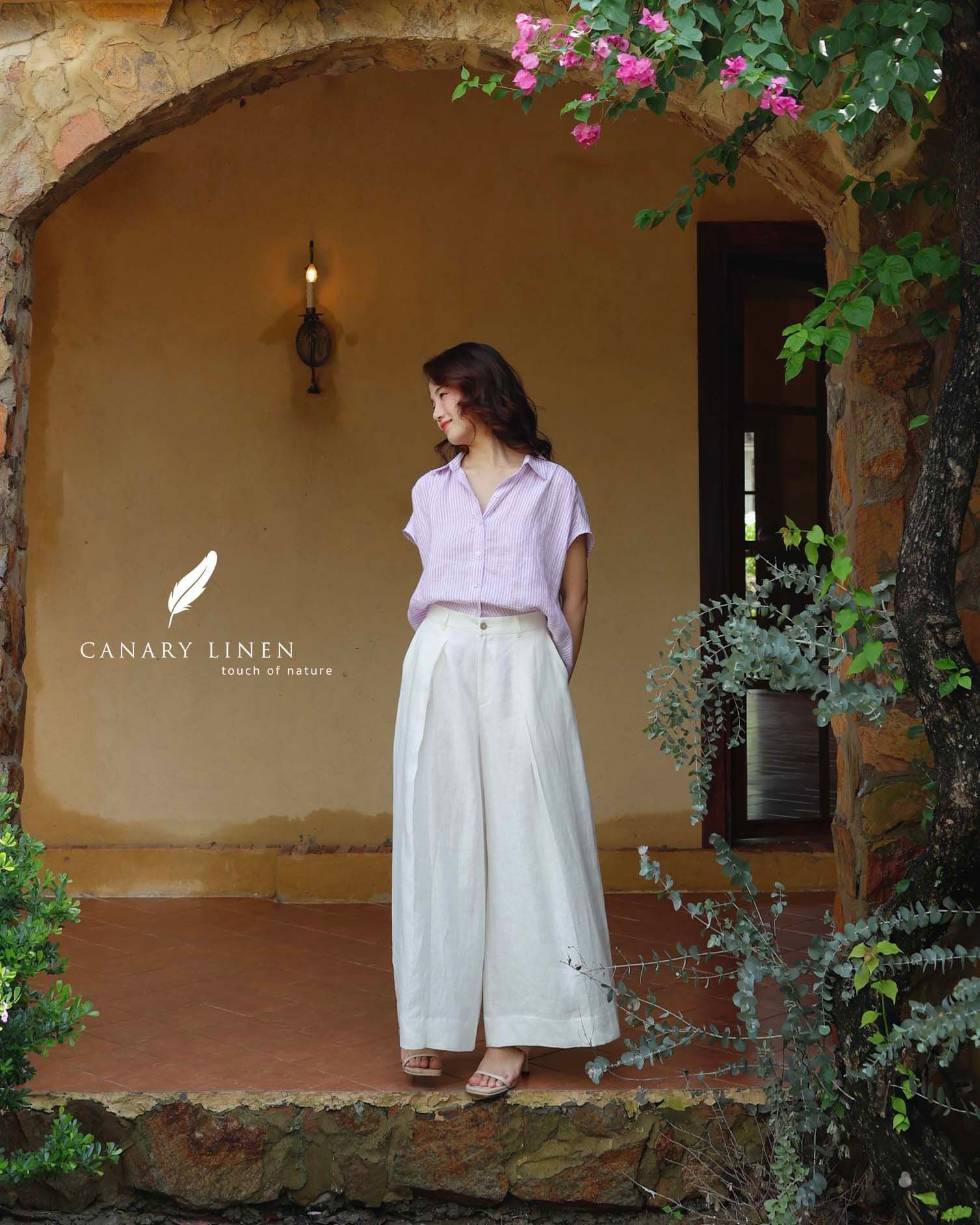 Gathie Shirt - Sọc Tím 