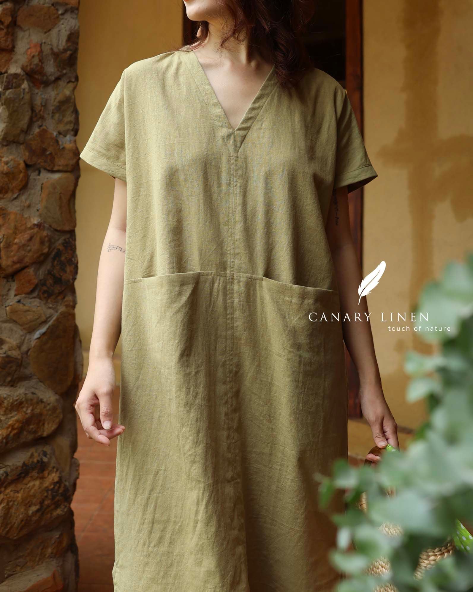  Vella Dress - Xanh Olive 