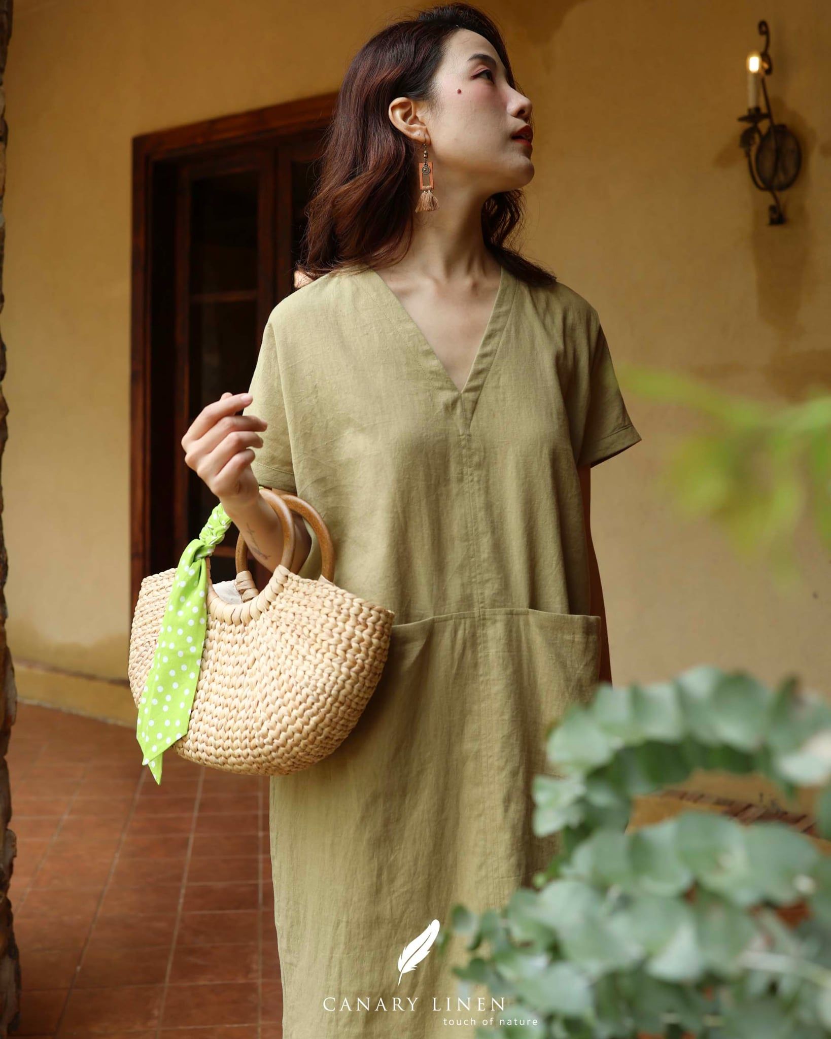 Vella Dress - Xanh Olive 