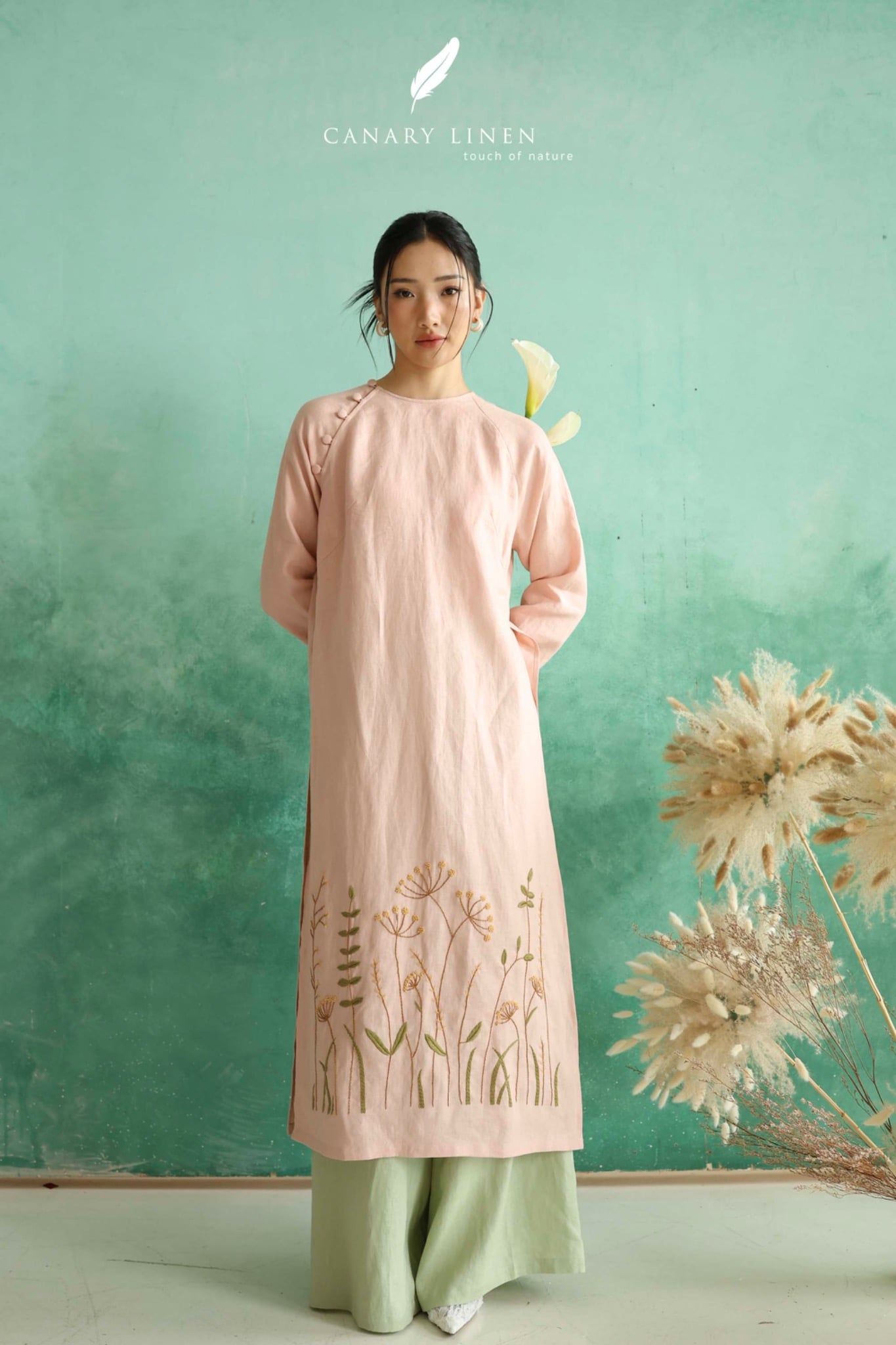  Áo dài cổ tròn - Nhu Phong 