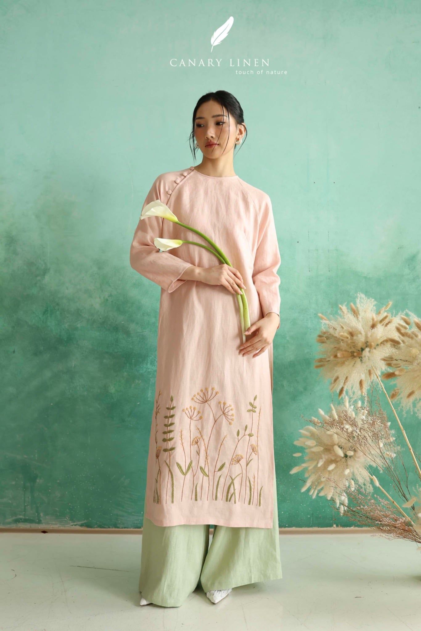  Áo dài cổ tròn - Nhu Phong 