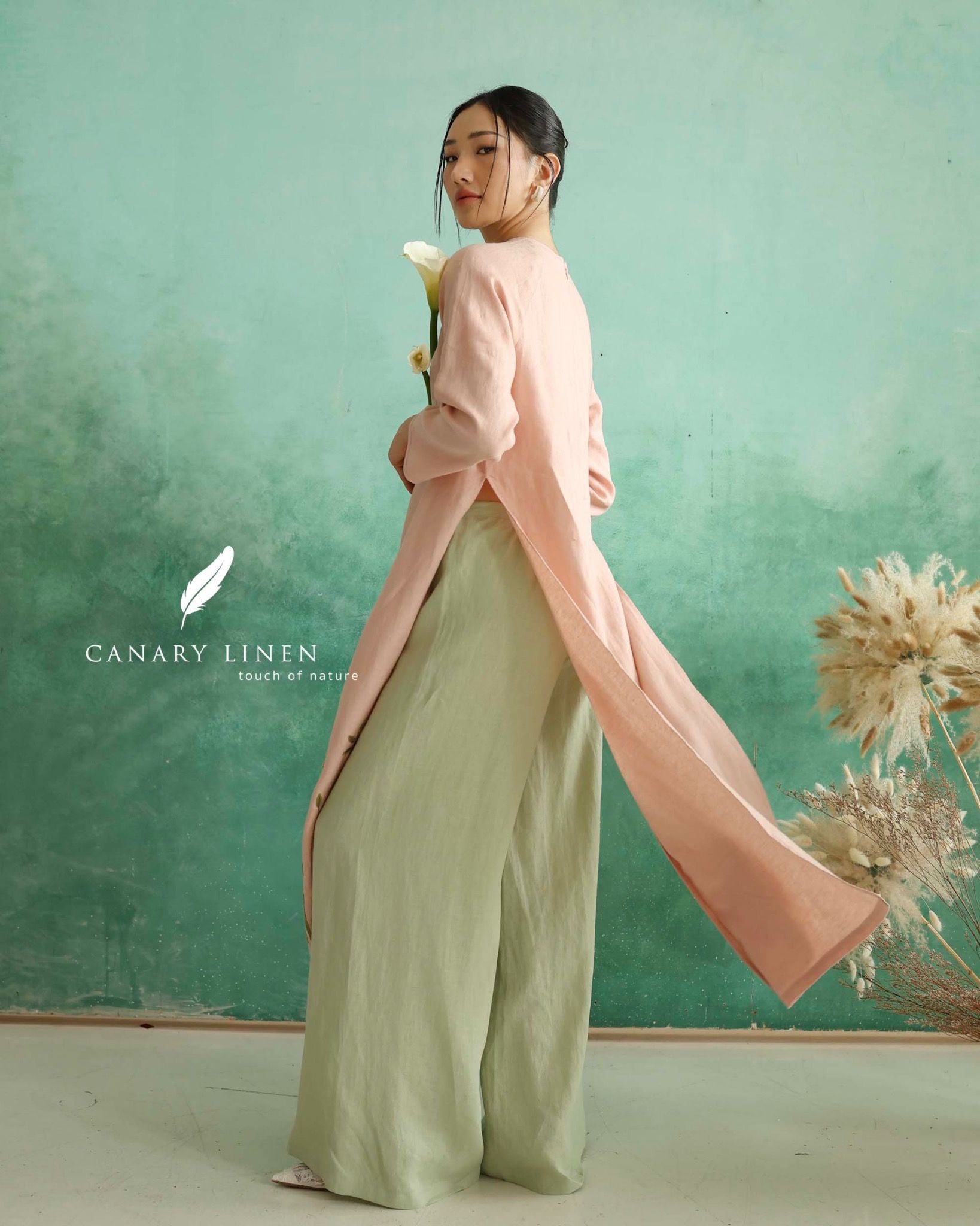  Áo dài cổ tròn - Nhu Phong 