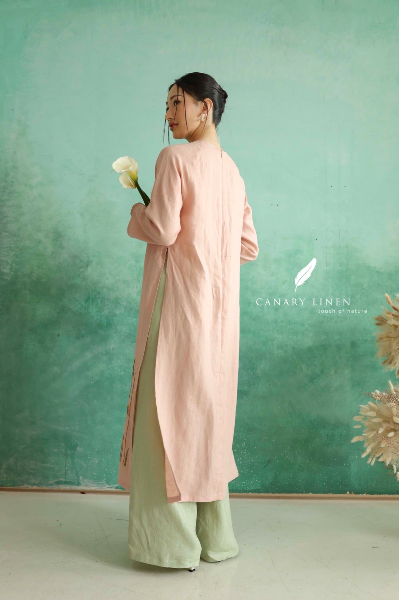  Áo dài cổ tròn - Nhu Phong 