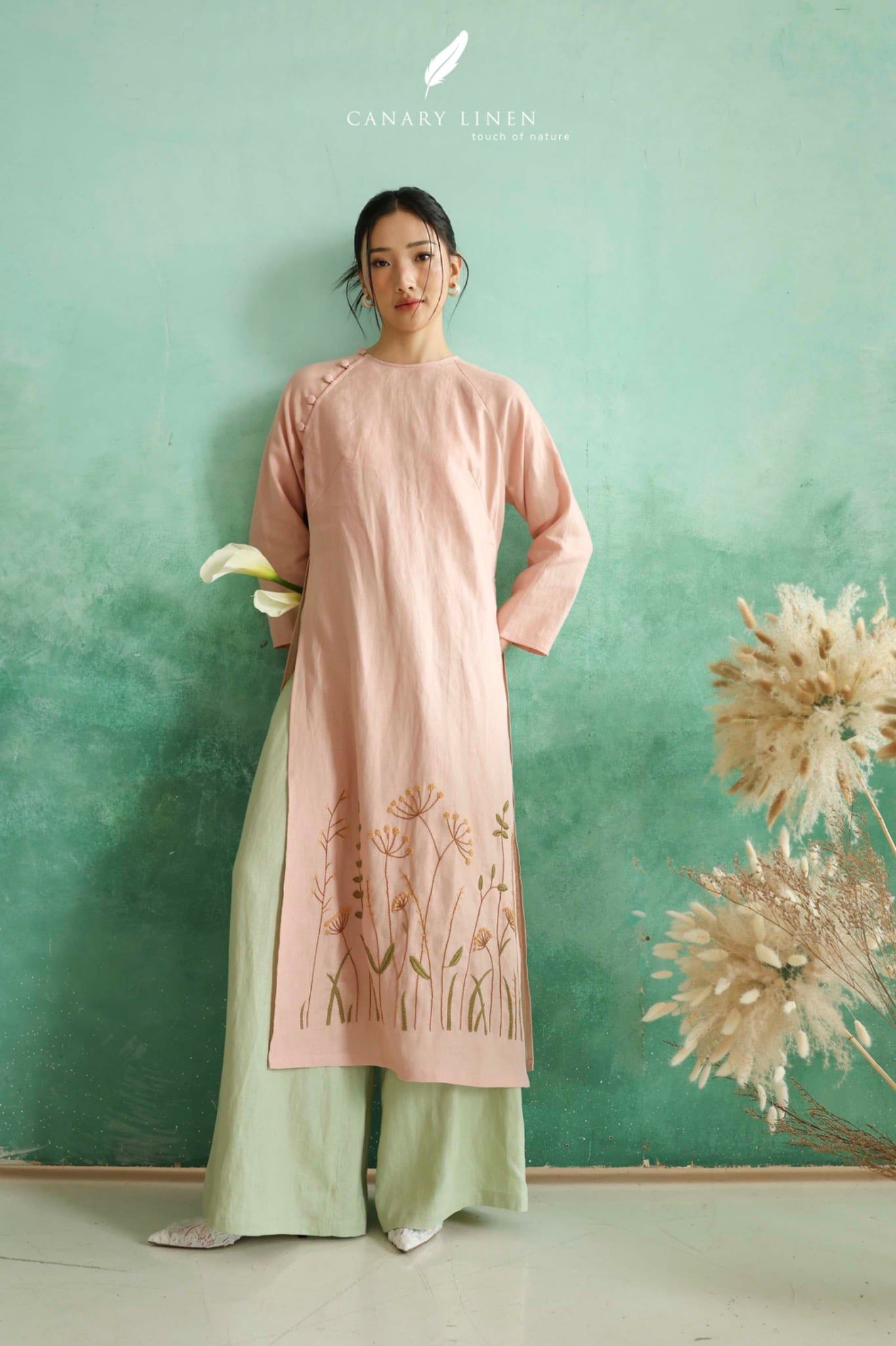  Áo dài cổ tròn - Nhu Phong 