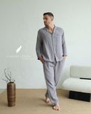  Men - Cove Set - Xám viền xanh indigo 