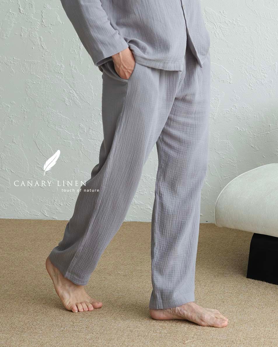  Men - Cove Set - Xám viền xanh indigo 