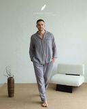  Men - Cove Set - Xám viền xanh indigo 