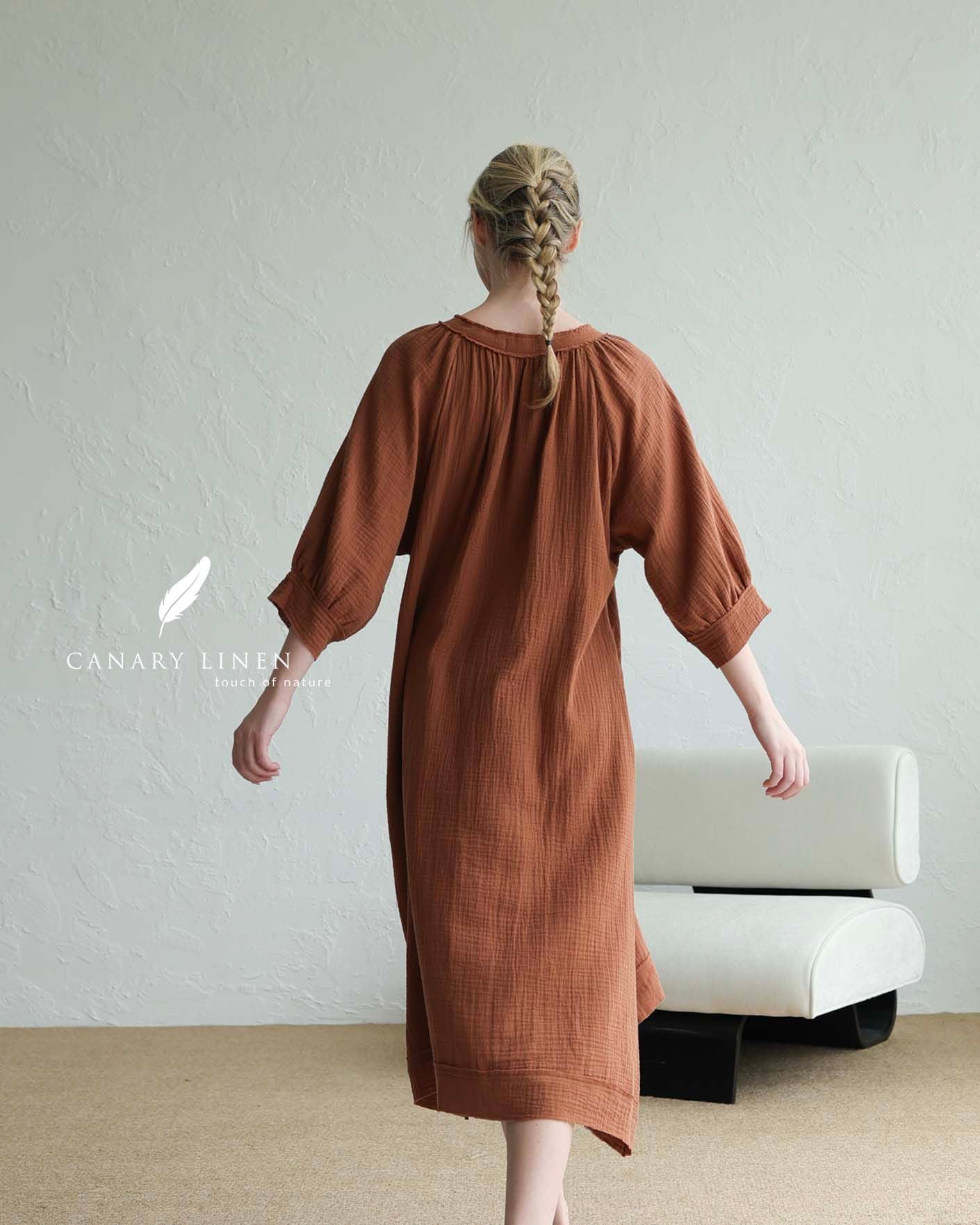  Clara Dress - Nâu cà phê 