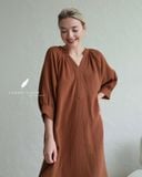  Clara Dress - Nâu cà phê 