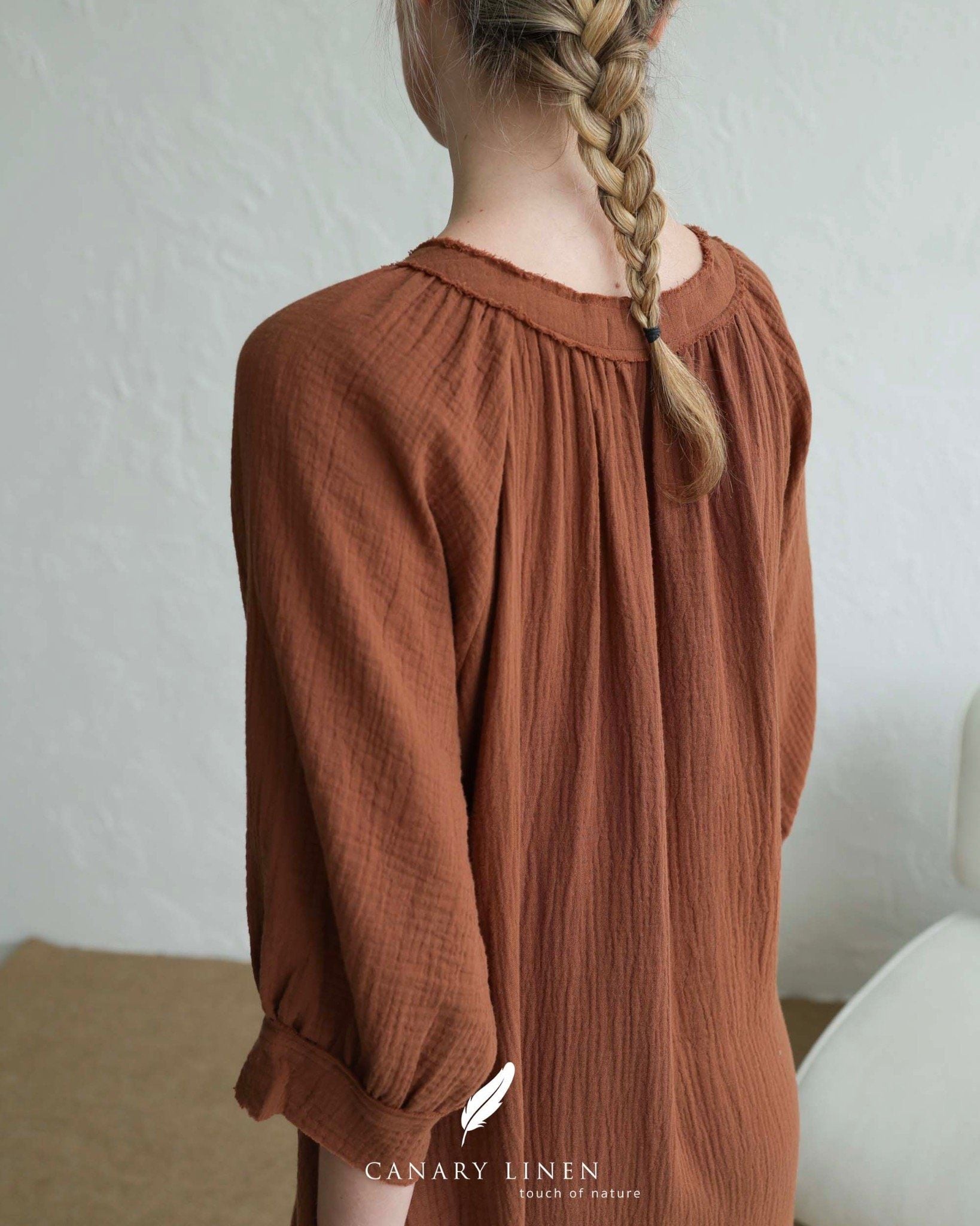  Clara Dress - Nâu cà phê 