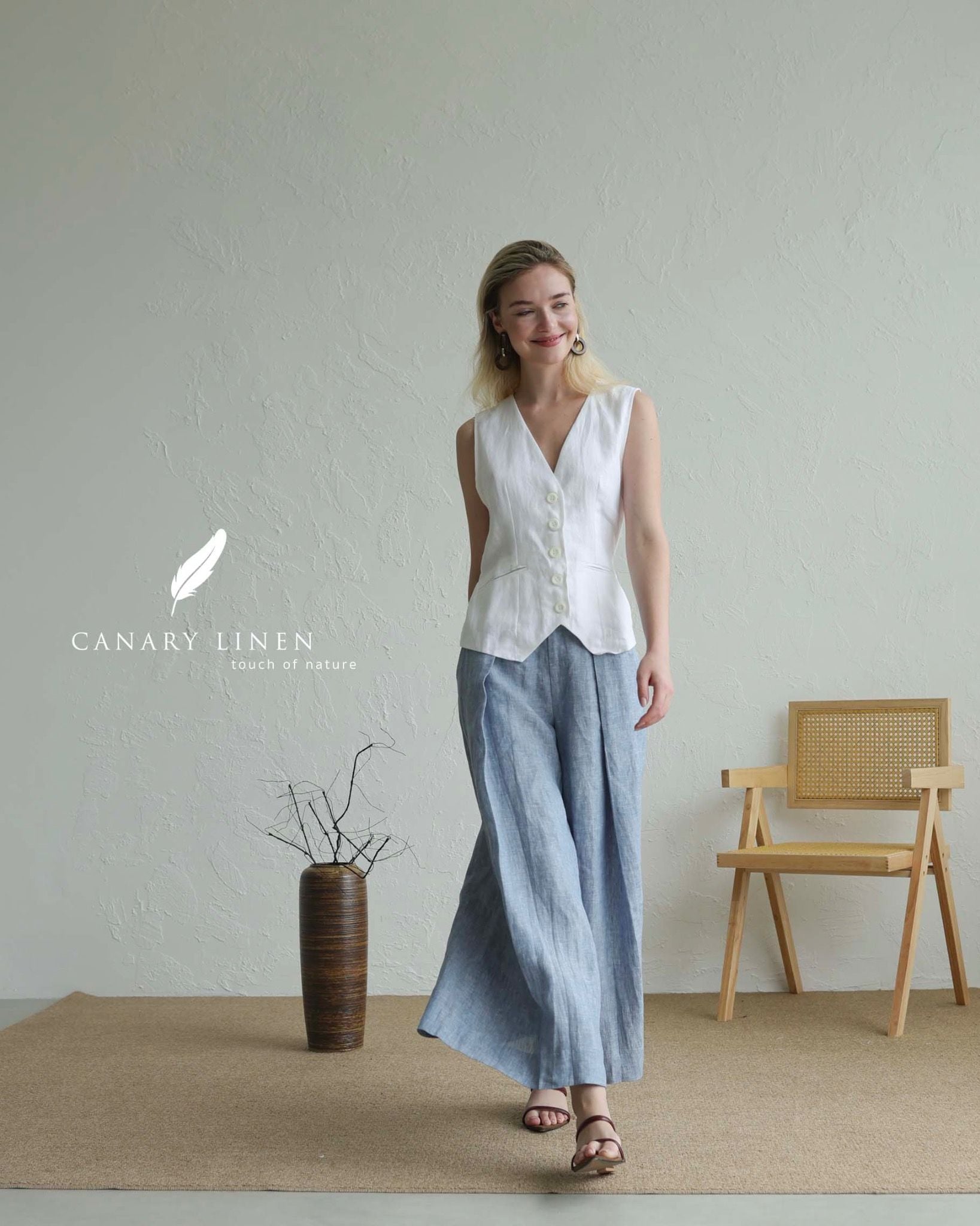  Wide Pants - Xanh nhạt 