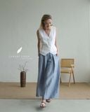  Wide Pants - Xanh nhạt 