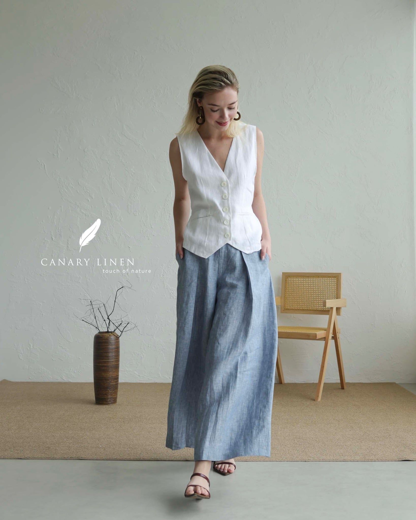  Wide Pants - Xanh nhạt 