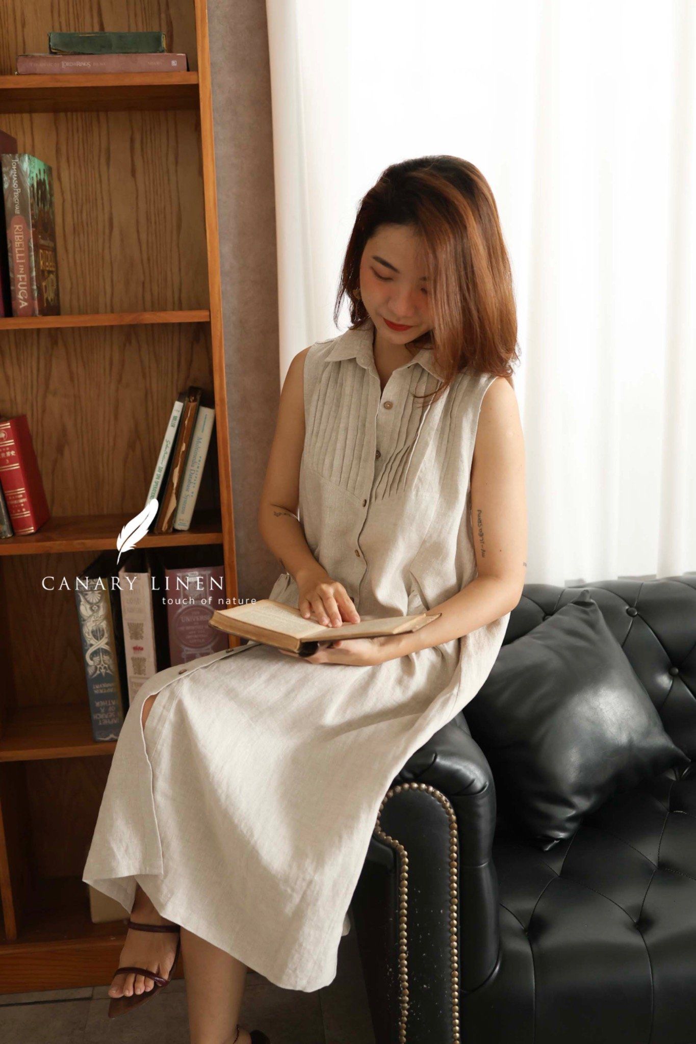  Pleat Dress - Muối tiêu 