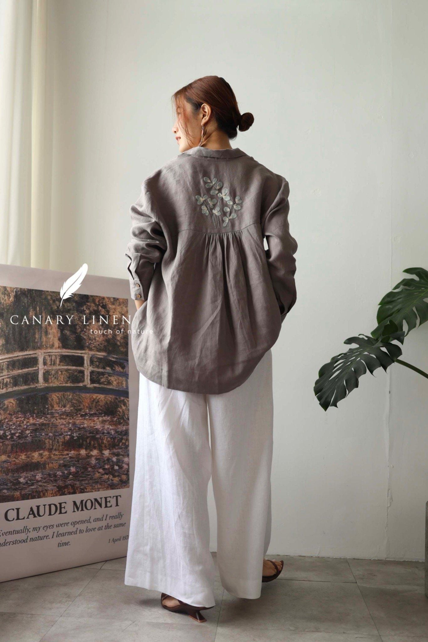  Back Bloom Shirt - Tím môn 