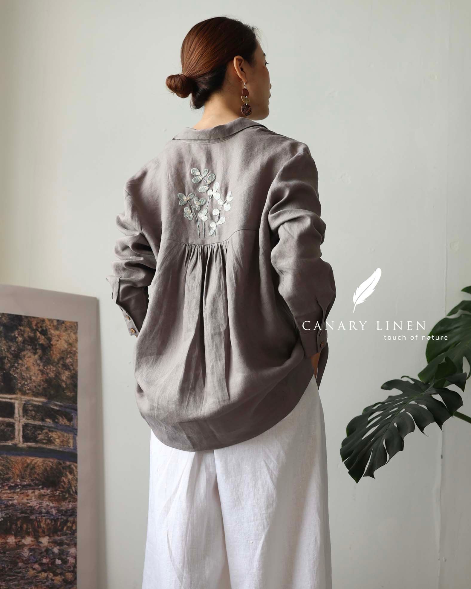  Back Bloom Shirt - Tím môn 