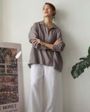  Back Bloom Shirt - Tím môn 