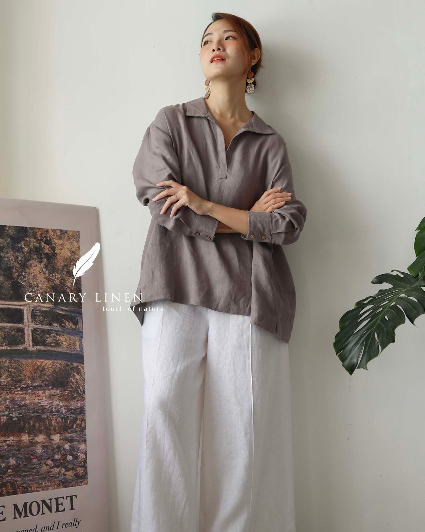  Back Bloom Shirt - Tím môn 