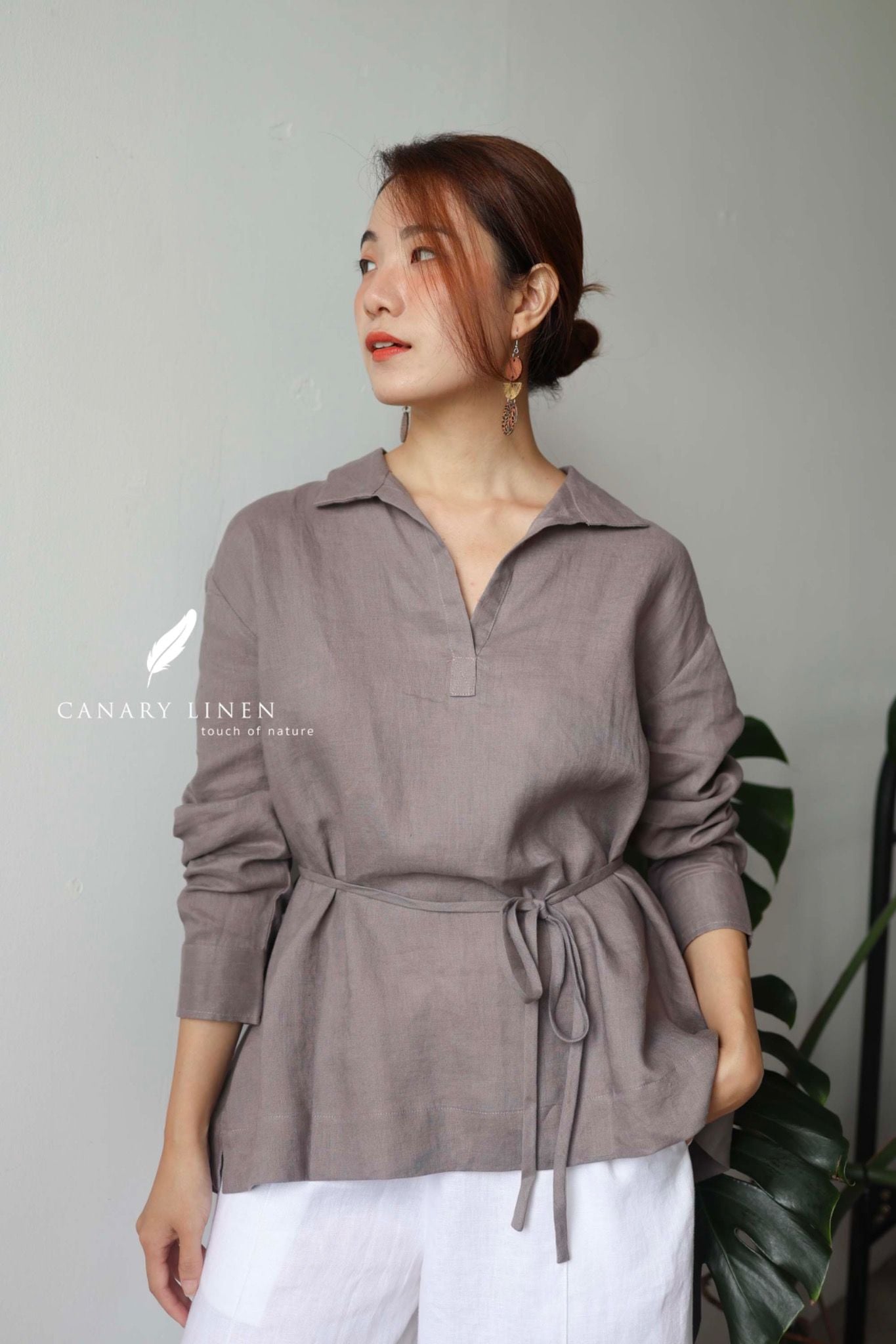  Back Bloom Shirt - Tím môn 