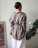  Back Bloom Shirt - Tím môn 