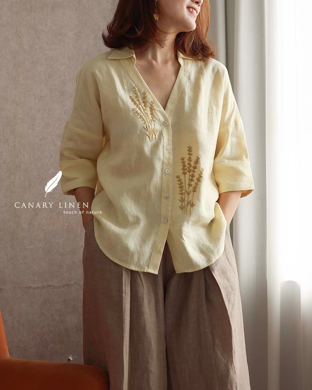  Lavender Shirt - Vàng pastel 