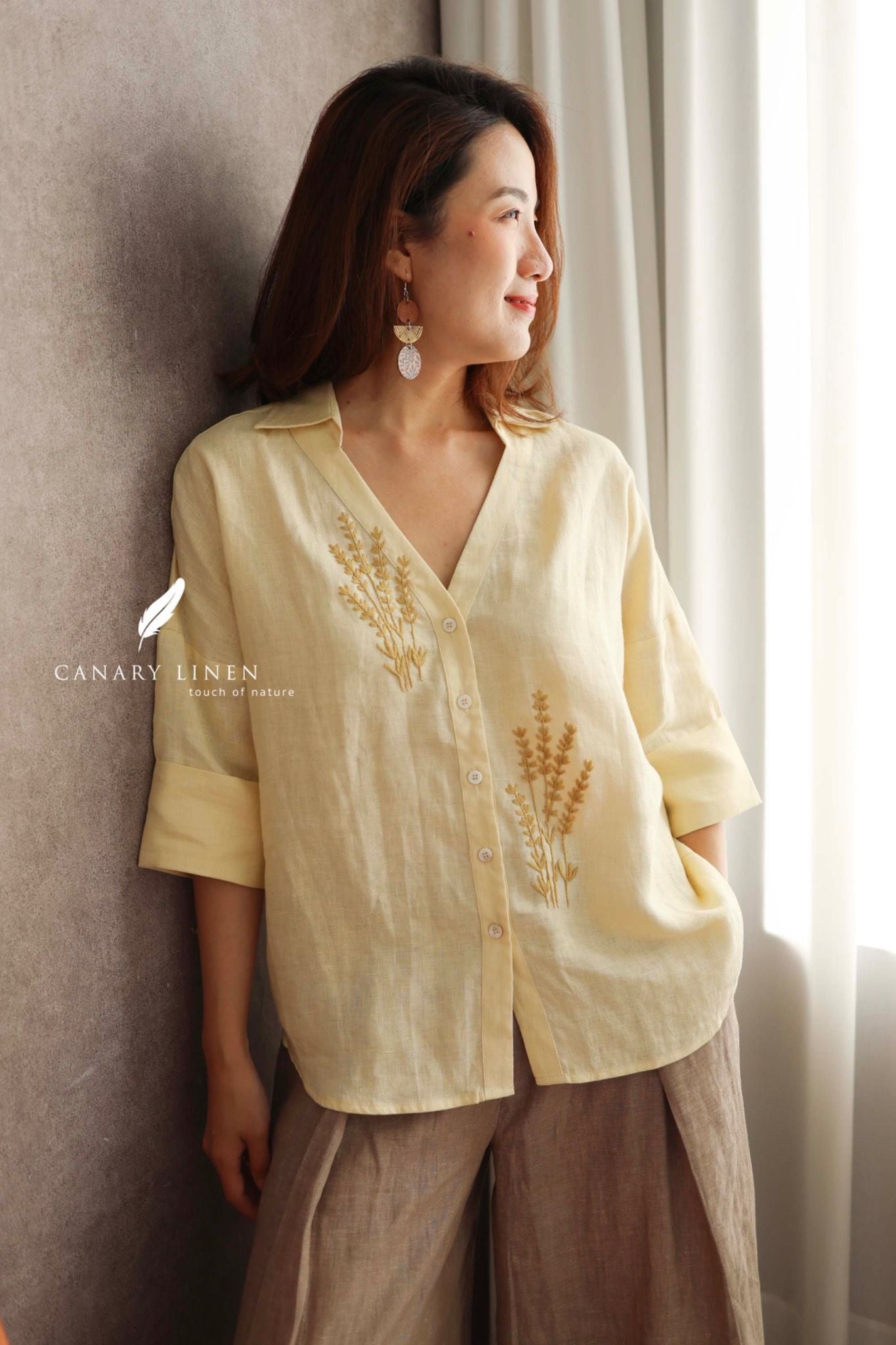  Lavender Shirt - Vàng pastel 