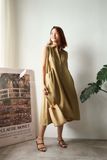  Pleat Dress - Xanh olive 