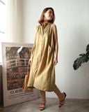  Pleat Dress - Xanh olive 