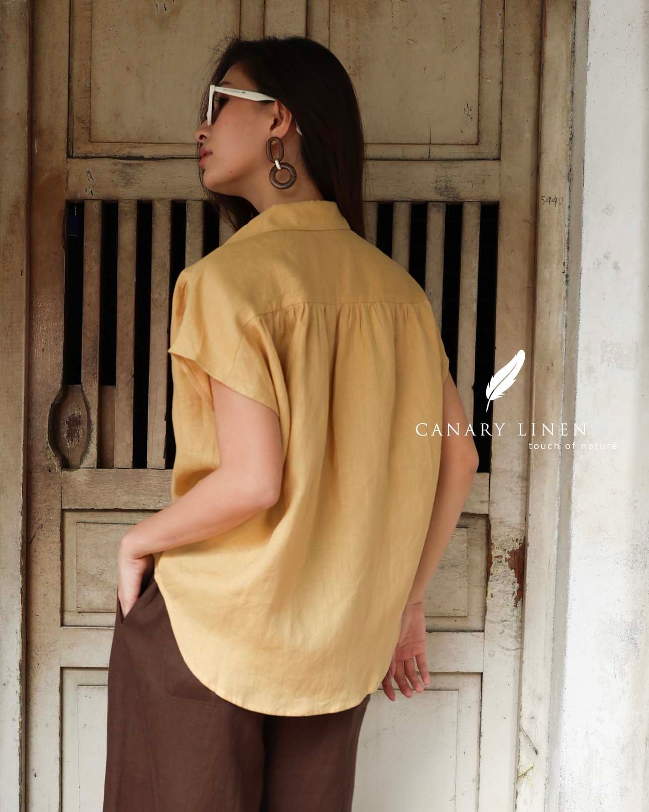  Gathie Shirt - Vàng 