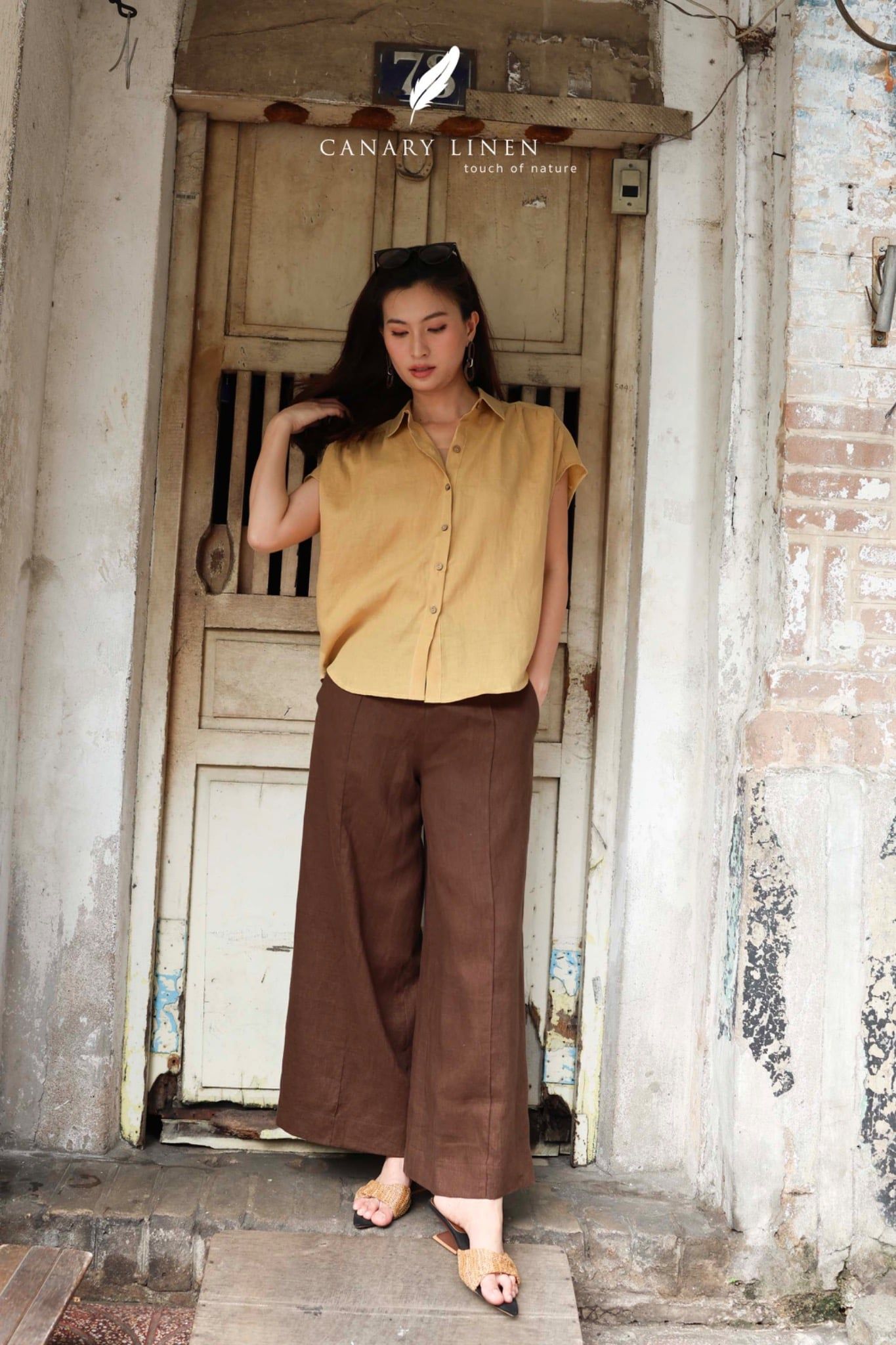  Gathie Shirt - Vàng 