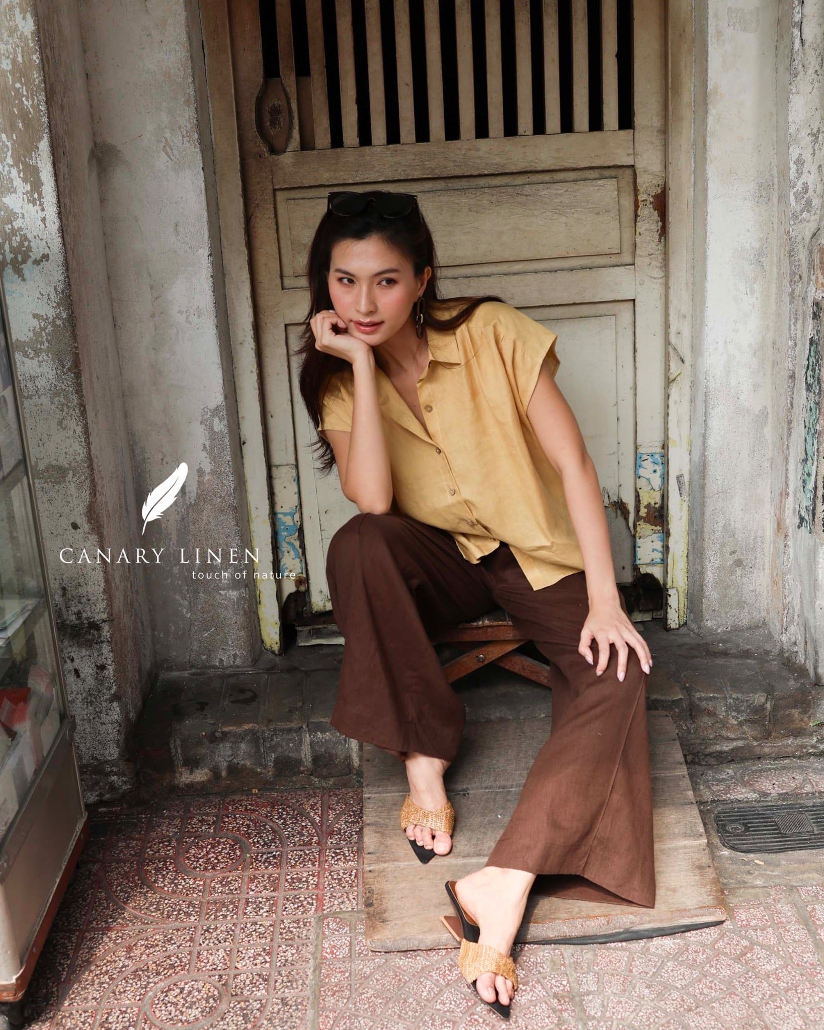  Gathie Shirt - Vàng 