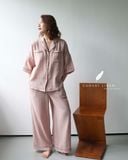  Calma Set - Hồng viền nâu 