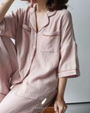  Calma Set - Hồng viền nâu 