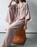  Calma Set - Hồng viền nâu 