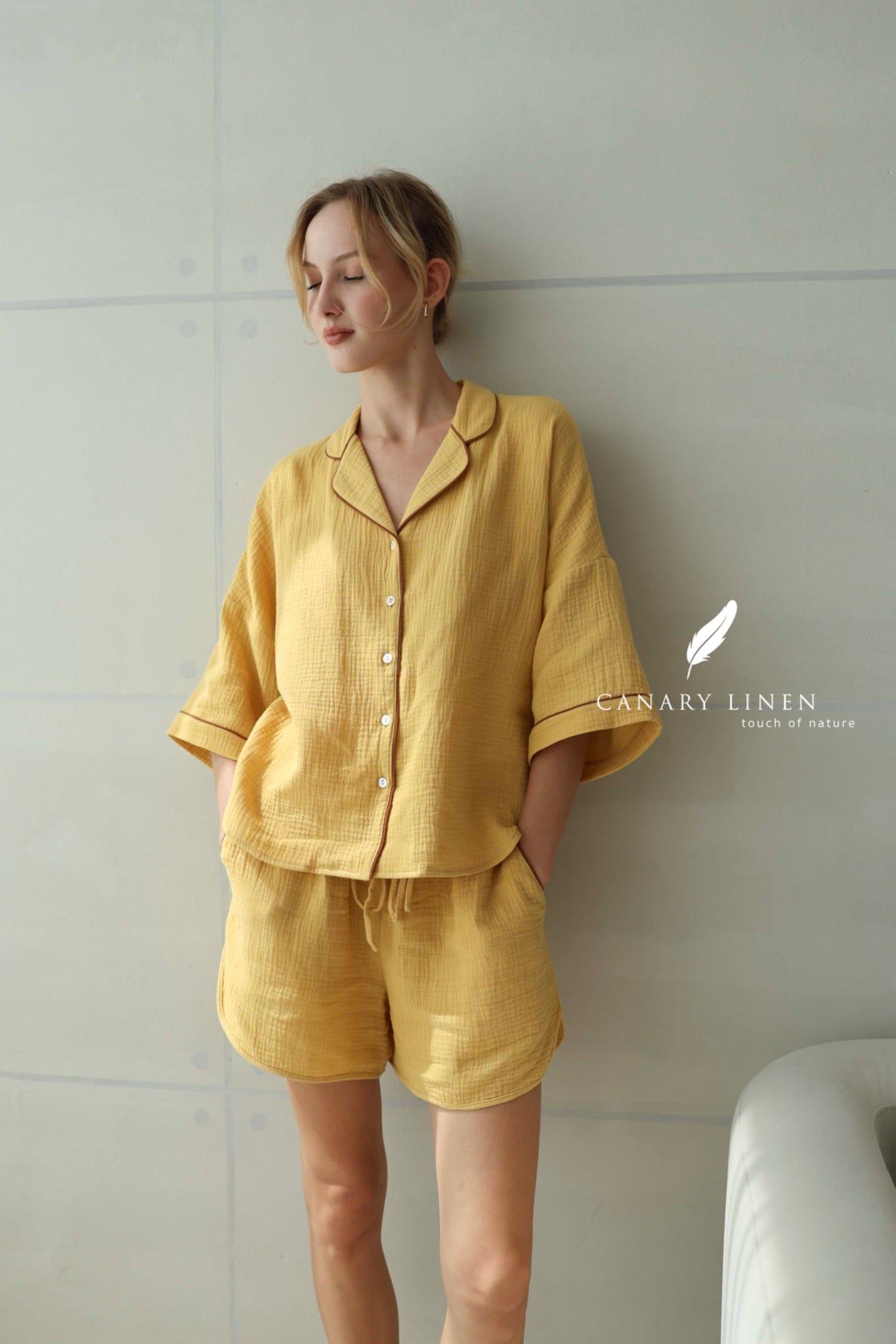  Mira Set - Vàng viền nâu cafe 