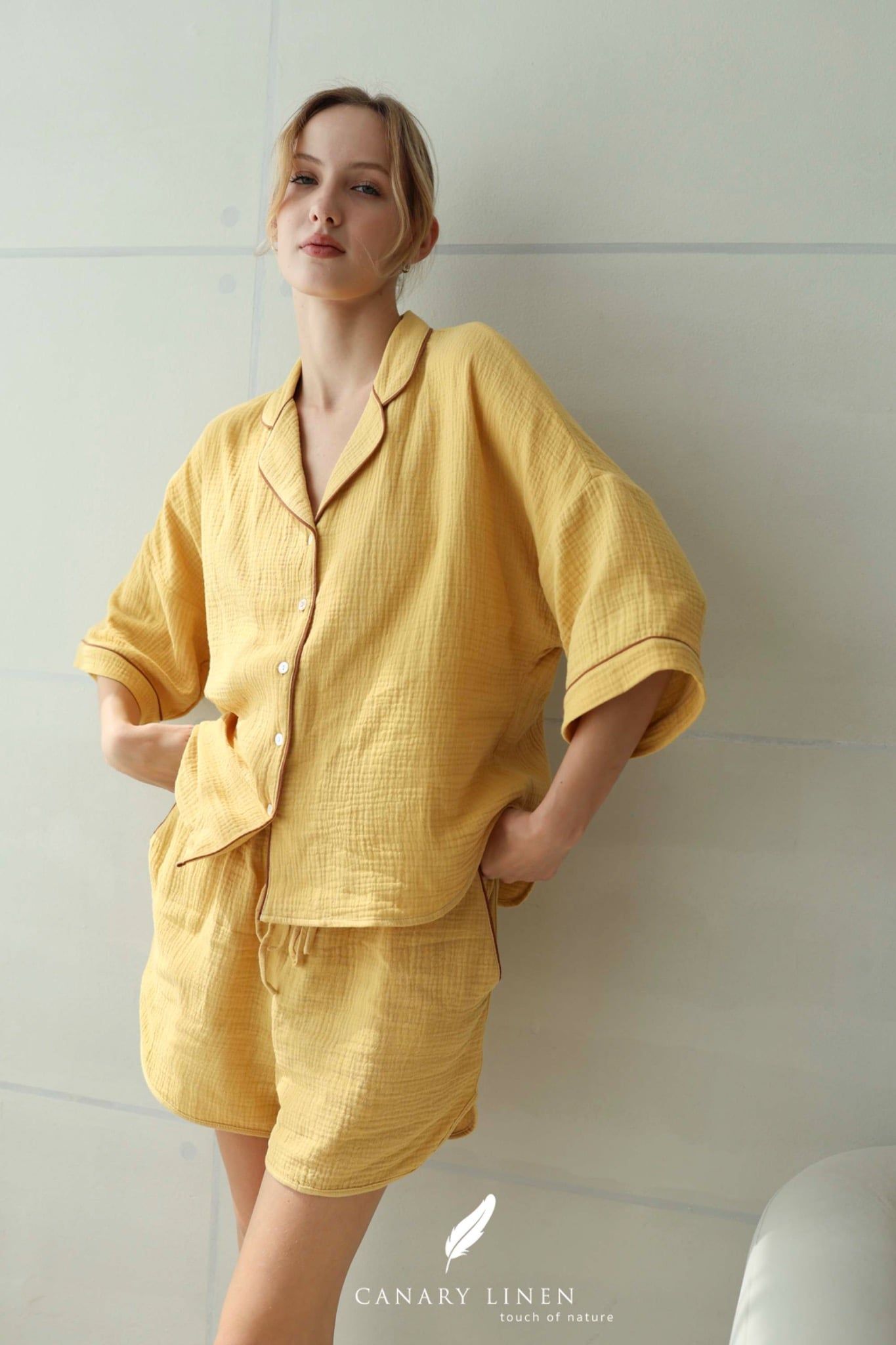  Mira Set - Vàng viền nâu cafe 