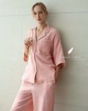  Calma Set - Hồng dâu viền xanh 