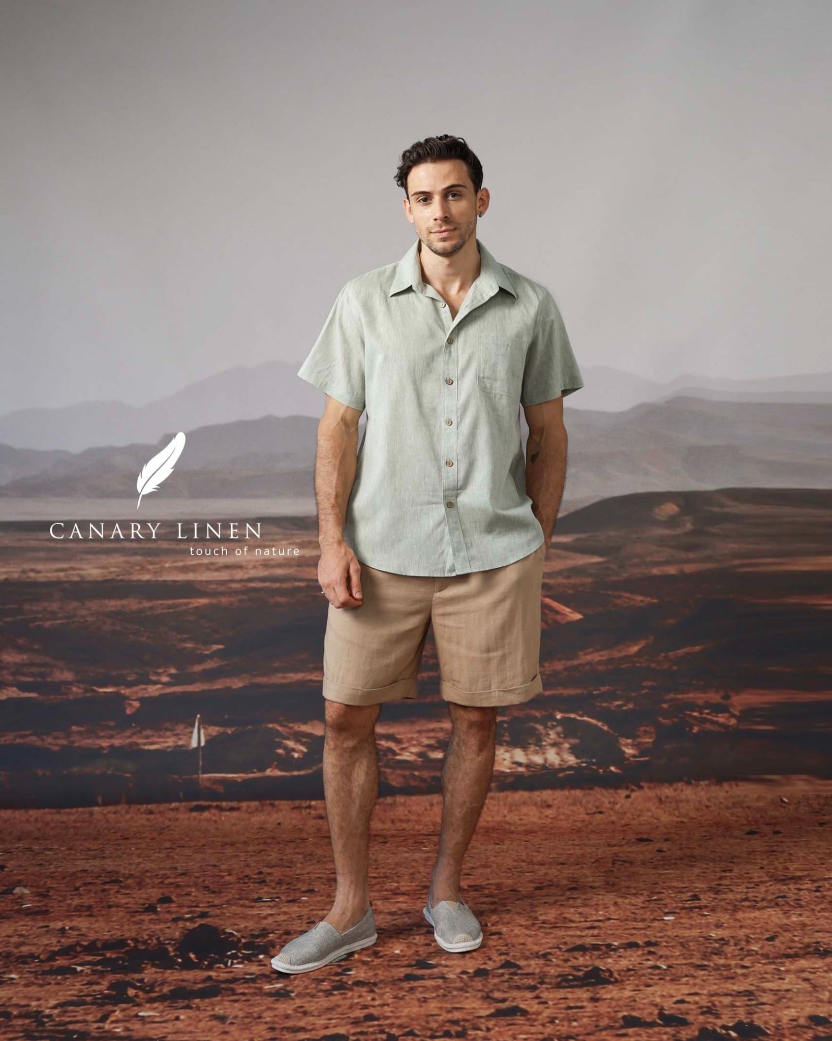  SharpLine Shirt - Rêu 2 sợi 