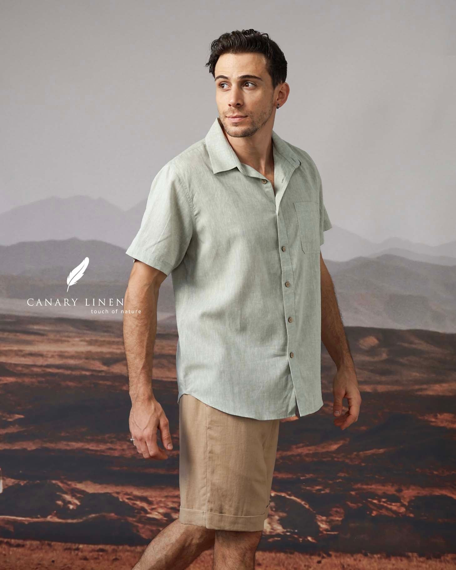  SharpLine Shirt - Rêu 2 sợi 