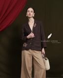  Leafin Blazer - Nâu choco 