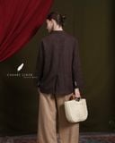  Leafin Blazer - Nâu choco 