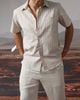  SharpLine Shirt - Nâu sọc mảnh 