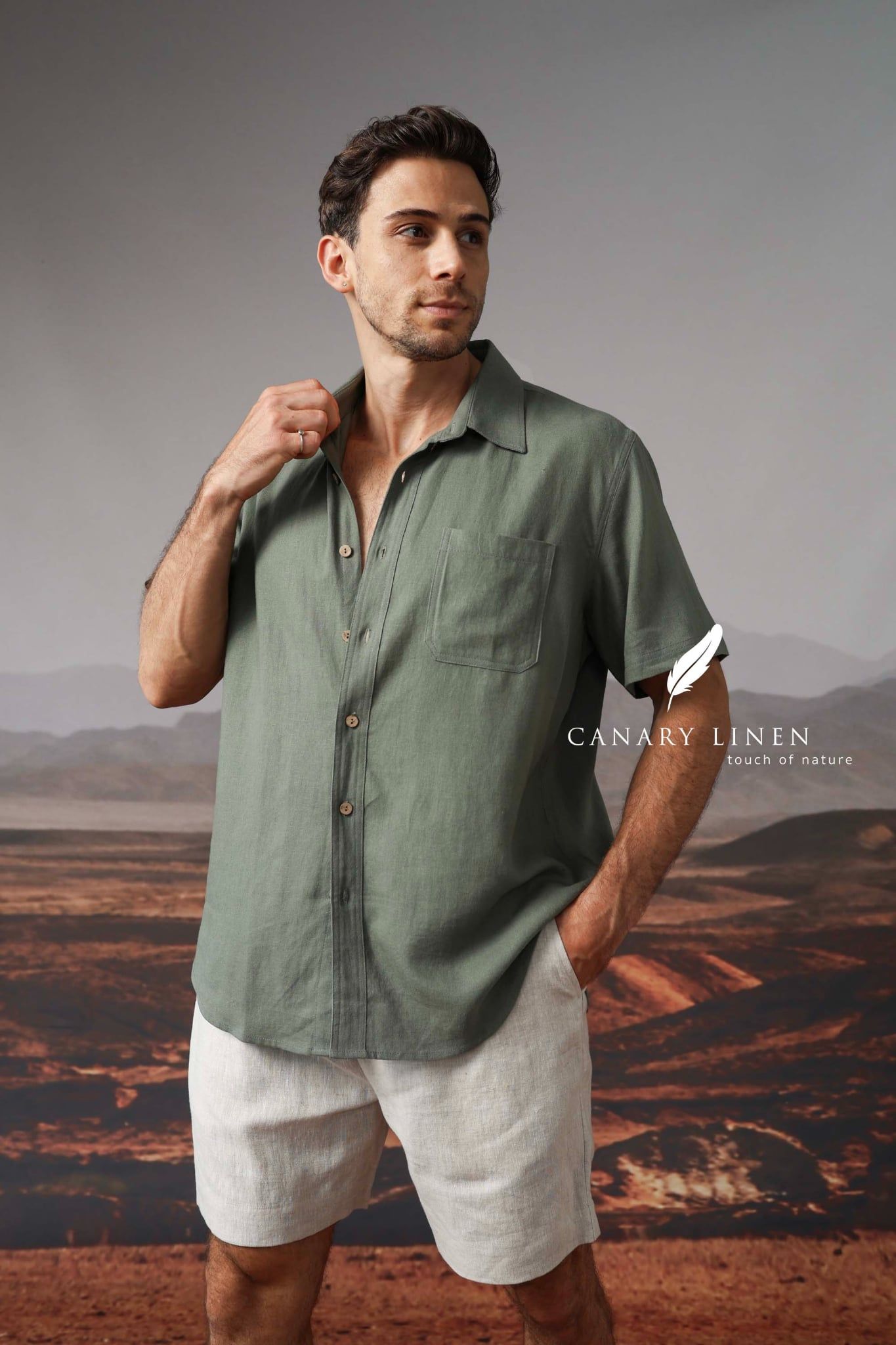  SharpLine Shirt - Xanh Rêu 