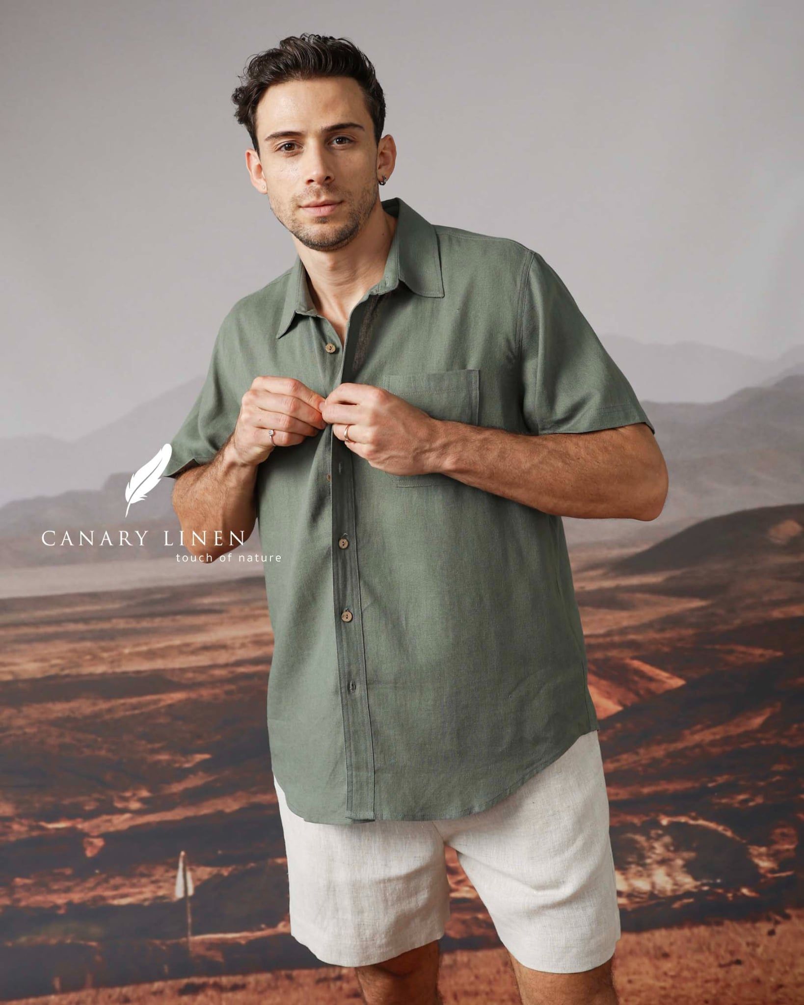  SharpLine Shirt - Xanh Rêu 