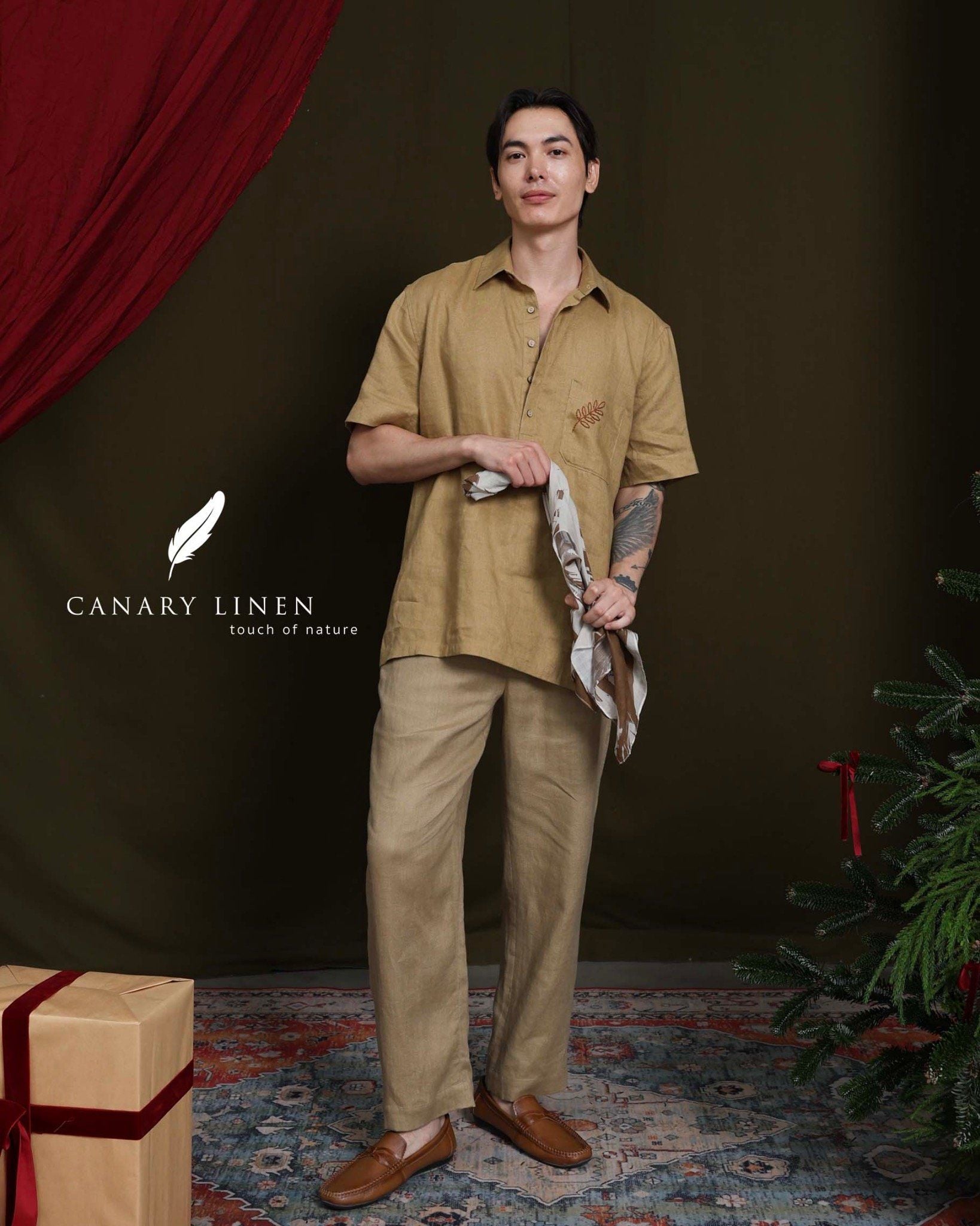  Short-Sleeve Polo Shirt - Xanh olive 