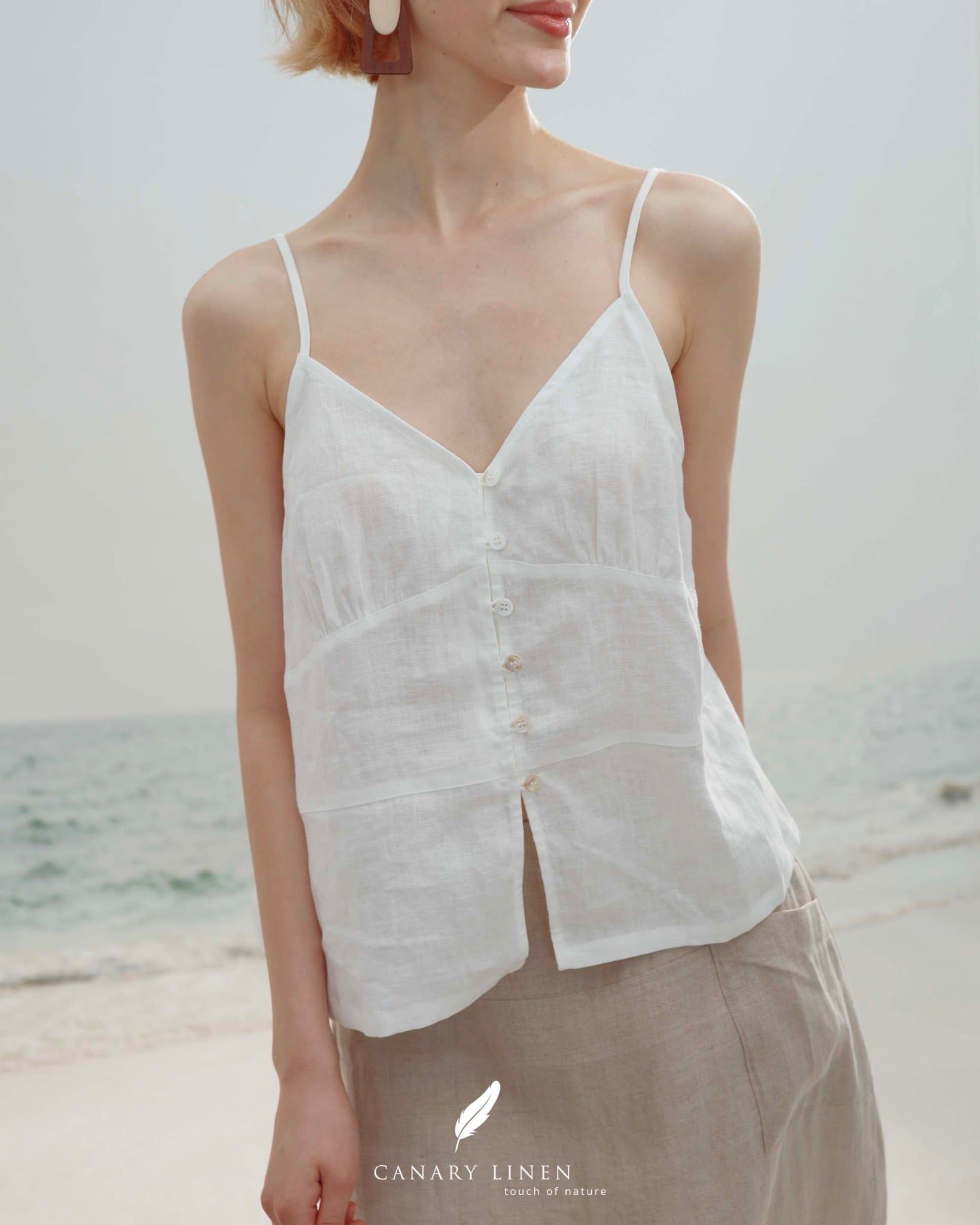  Roselle Camisole - Trắng 